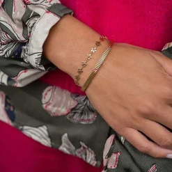 Armband Bloemen Roze