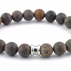 Armband Stones Basic Mat Bruin