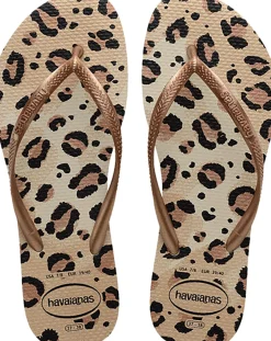 Badslippers Slim Animals Beige