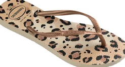 Badslippers Slim Animals Beige