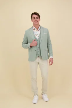 blazer pique Groen