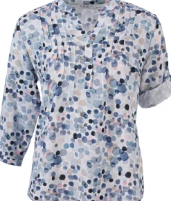 Blouse 3/4 batik Blauw