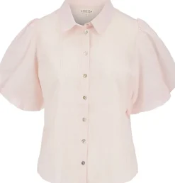 Blouse ballon mouw streep Roze