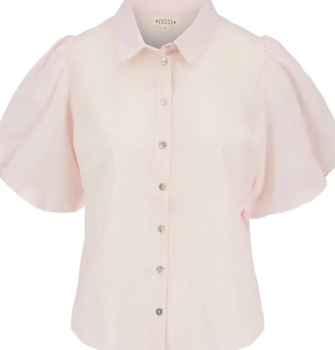 Blouse ballon mouw streep Roze