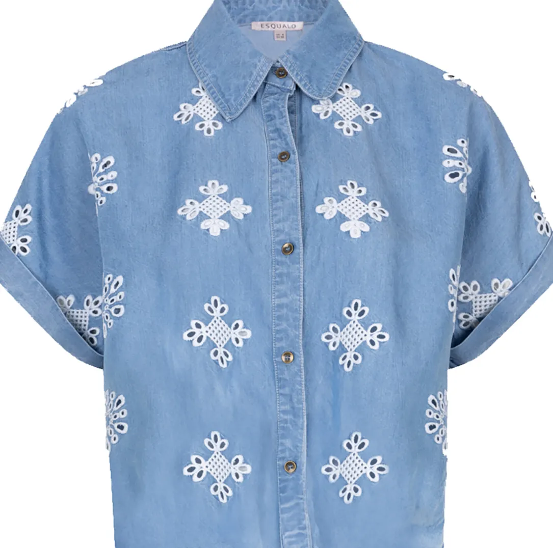 Blouse Chambray Blauw