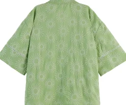 Blouse Embroidered Groen