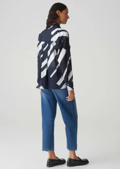Blouse Fenlo Stripe Blauw
