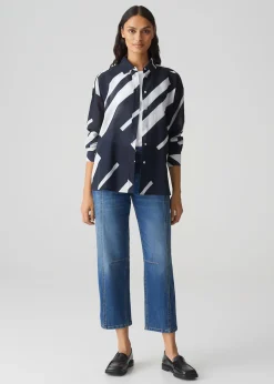 Blouse Fenlo Stripe Blauw