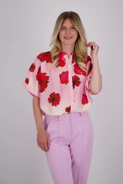 Blouse Flower Roze