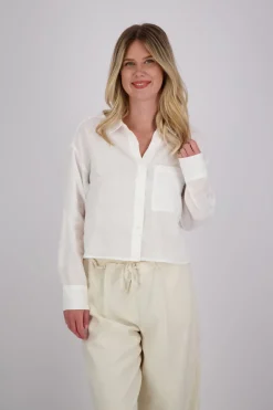 Blouse Henley Wit