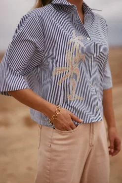 Blouse Isa Stripe Blauw