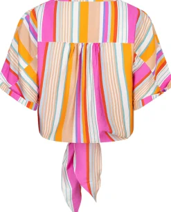 Blouse Knot Streep Multi
