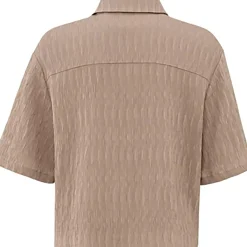 Blouse met Textuur Bruin