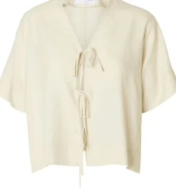 Blouse Natuk Boxy Tie Wit