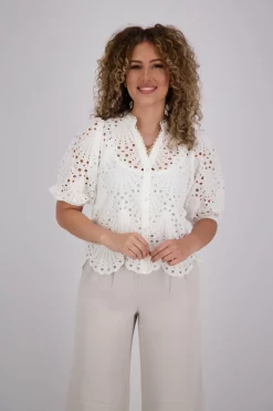 Blouse Naya Anglaise Wit