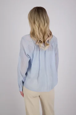 Blouse Rosan Embroidery Blauw