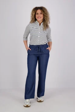 Blouse Ruffle Blauw