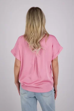 Blouse Satin Look Roze