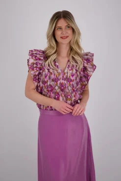Blouse Yaella Ikat Paars