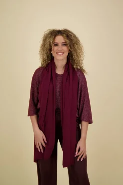 Cassy scarves cashmere blend Rood