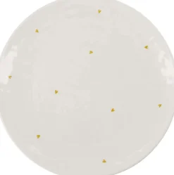 Dinerbord Hartjes  Geel