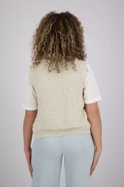 Gilet Metallic Beige