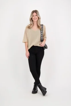 Glitter Top Beige