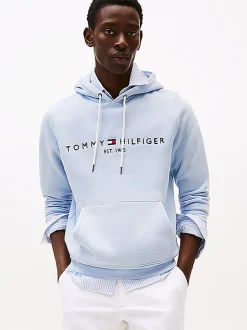 Hoodie Tommy Logo Blauw