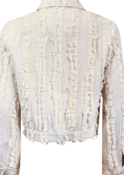 Jacket fringes Beige