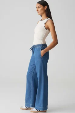 Jeans Miva palazzo french Blauw