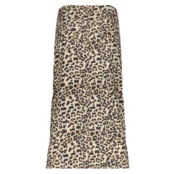 Jeansrok Leopard Print Bruin