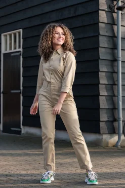 Jumpsuit Gathering Beige