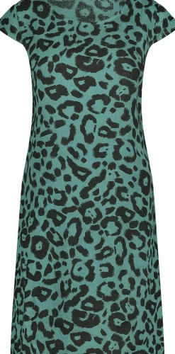 Jurk Fien Leopard Groen