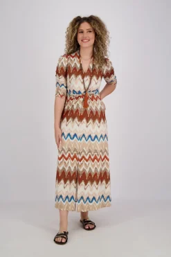 Jurk met Design en ketting Multi