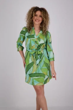 Jurk met design Groen
