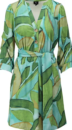 Jurk met design Groen