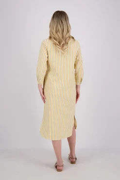 Jurk Streep  Bruin