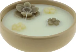 Kaars Bloem Beige