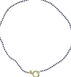 Ketting van streep kraaltje Blauw