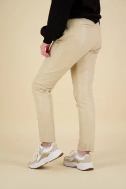 Leren Broek Tariza Beige