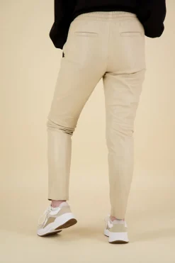 Leren Broek Tariza Beige