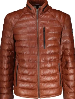 Leren Puffer Jas Moonbeam Bruin