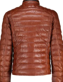 Leren Puffer Jas Moonbeam Bruin