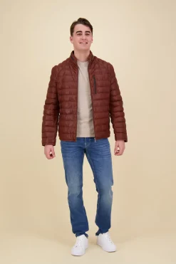 Leren Puffer Jas Moonbeam Bruin