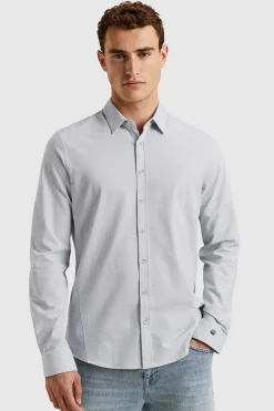 Longsleeve Dobby Blauw