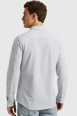 Longsleeve Dobby Blauw