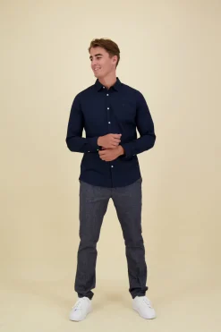 Overhemd Core Poplin Blauw