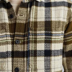 Overhemd Dobby Mattweave Ruit Groen