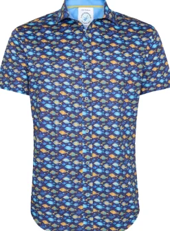 Overhemd Fish Blauw