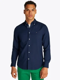 Overhemd Flex Dobby Blauw